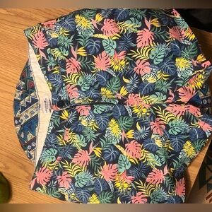 Tropical Leaf Print Shorts